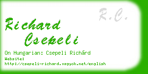 richard csepeli business card